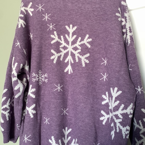 Purple snowflake sweater PLUS SIZE - Picture 5 of 5